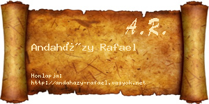 Andaházy Rafael névjegykártya